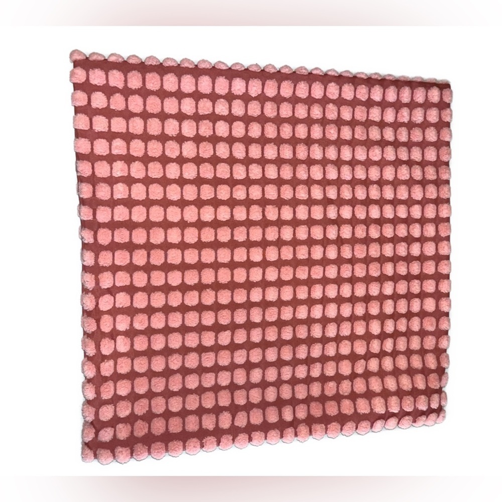 IKEA Textured Pom Pom Pillow Cover Dusty Pink 20x20 Decorative Cover set(3) - Picture 3 of 9